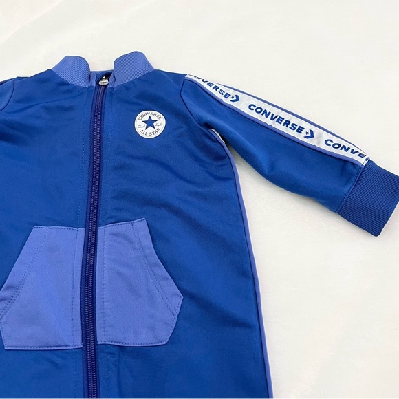 Converse Blue One Piece Coverall Body Suit Boys Size 6M - Picture 3 of 7